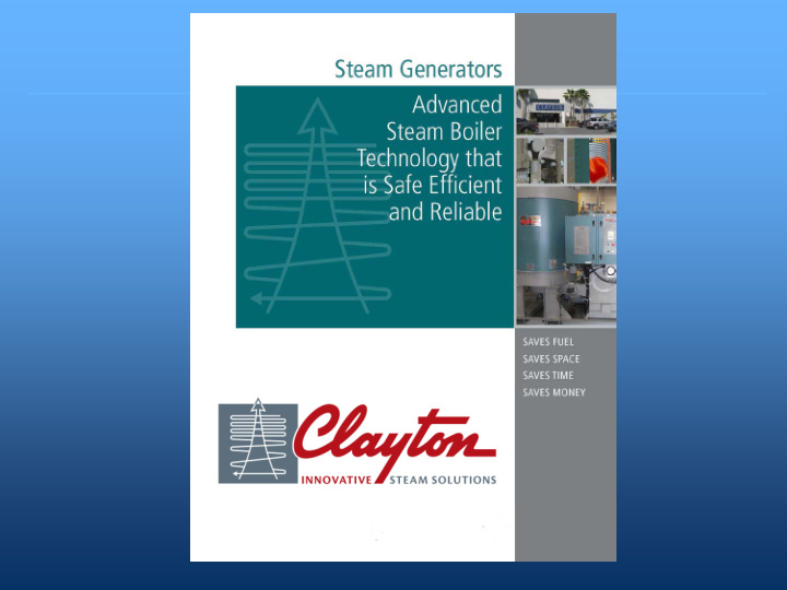 steam generators clayton industries