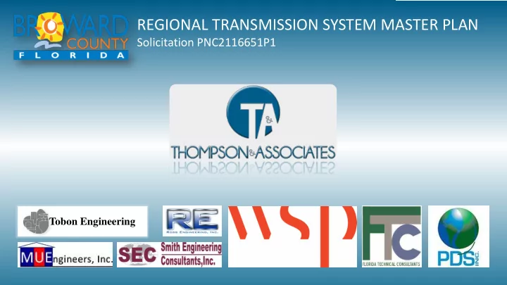 regional transmission system master plan