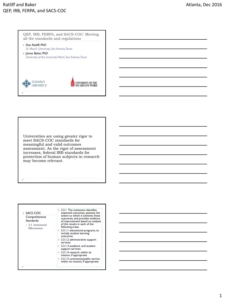 ratliff and baker atlanta dec 2016 qep irb ferpa and sacs
