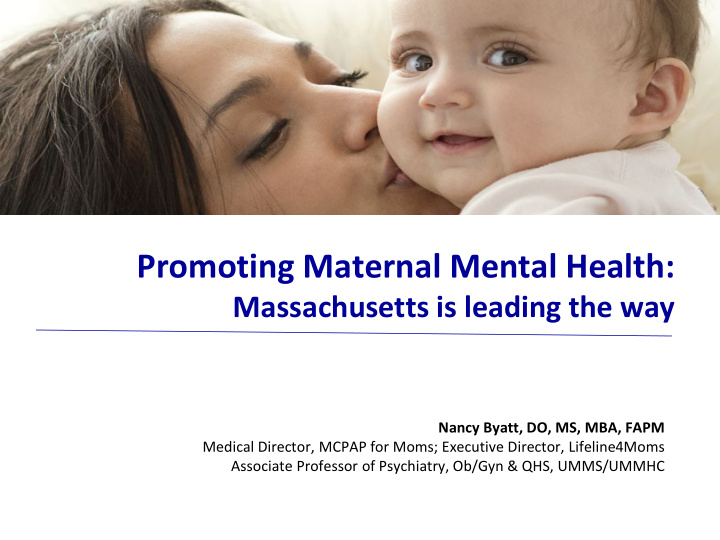 promoting maternal mental health