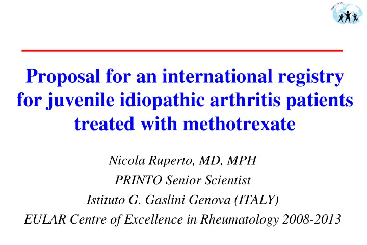 proposal for an international registry for juvenile