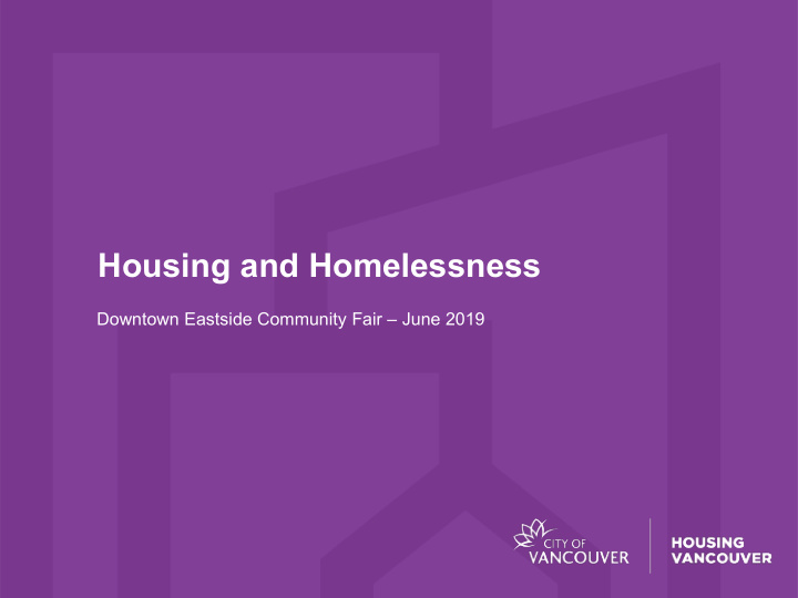 housing and homelessness