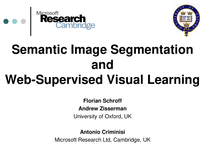semantic image segmentation