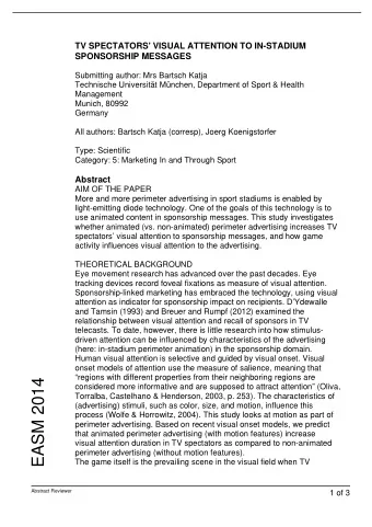 EASM 2014  considered more informative and are supposed to attract attention (Oliva,  Torralba,