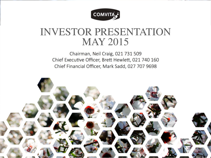 investor presentation may 2015