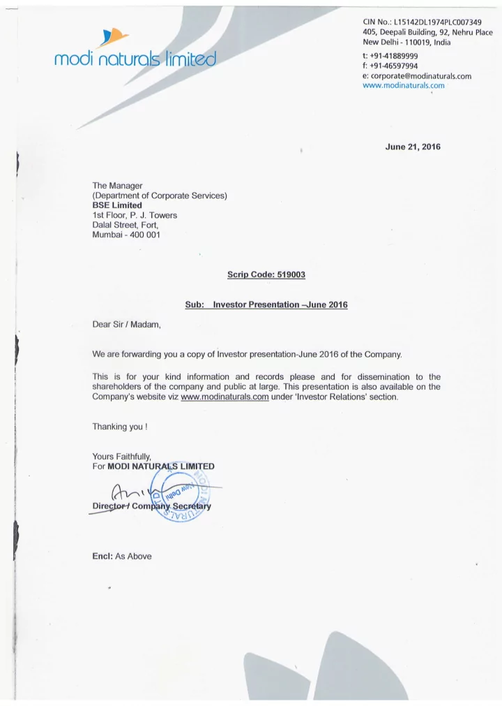 modi naturals ltd