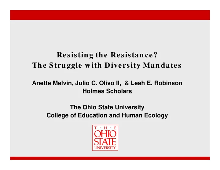 r resisting the resistance i ti th r i t the struggle