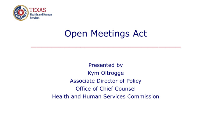 open meetings act