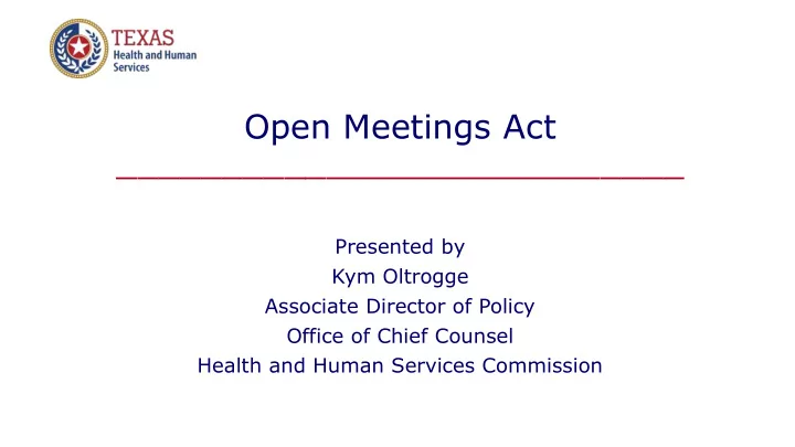 open meetings act