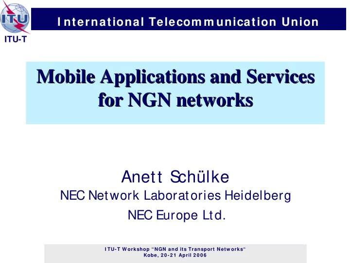 mobile applications and services mobile applications and