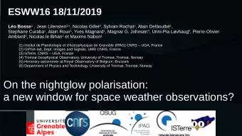 On the nightglow polarisation:  a new window for space weather observations?  Electrons entry in