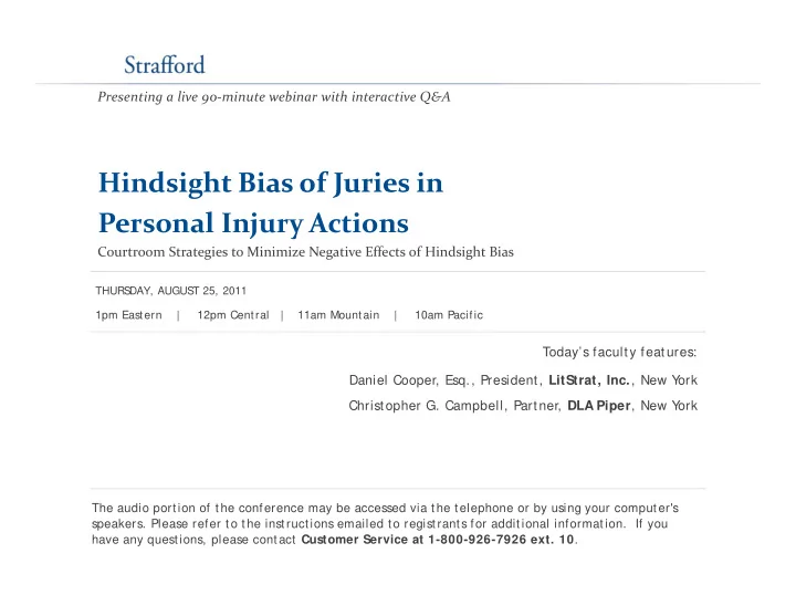 hindsight bias of juries in hindsight bias of juries in