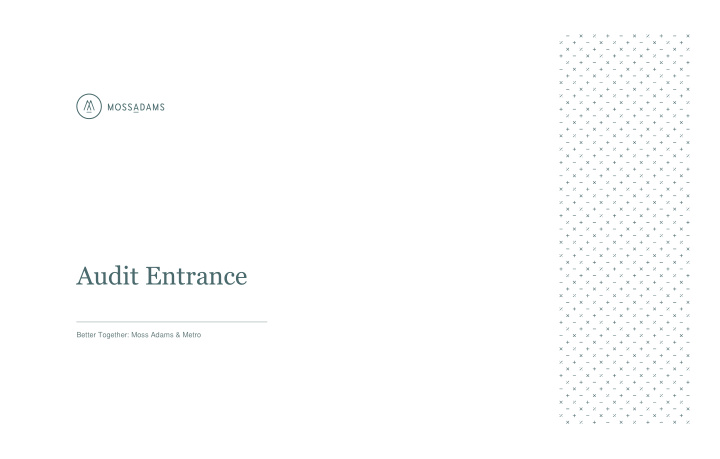 audit entrance