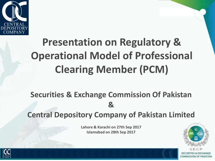 presentation on regulatory operational model of