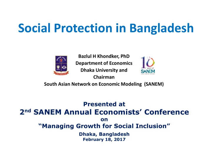 social protection in bangladesh