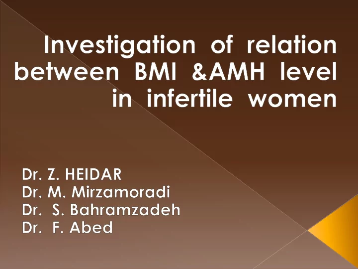 infertile women