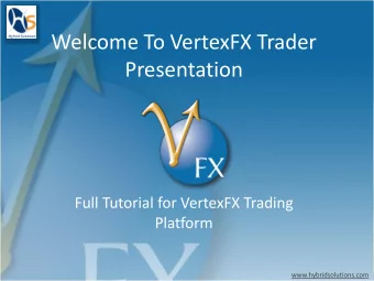Welcome To VertexFX Trader  Presentation  Full Tutorial for VertexFX Trading  Platform