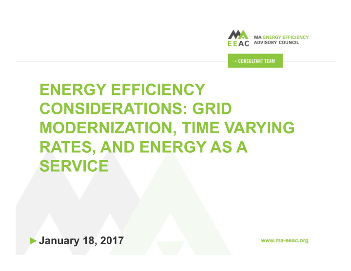energy efficiency considerations grid modernization time