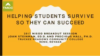 H E  H ELP I N  LP I N G S T U D E  G S T U D EN T S  S U R  T S  S U R V I V E  V I V E  S O T H E