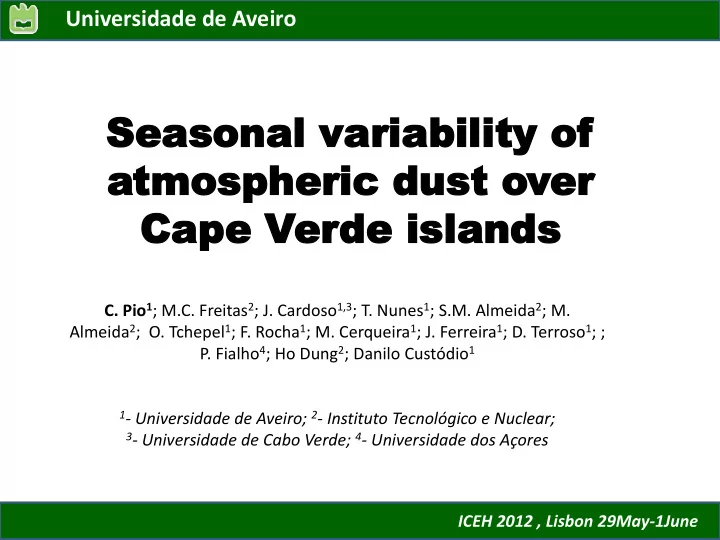 atmosp tmospheric dust o heric dust over er