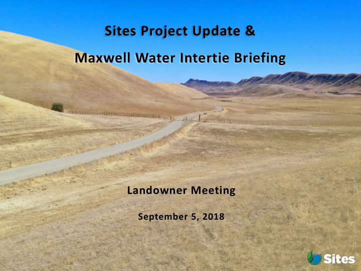 maxwell water intertie briefing