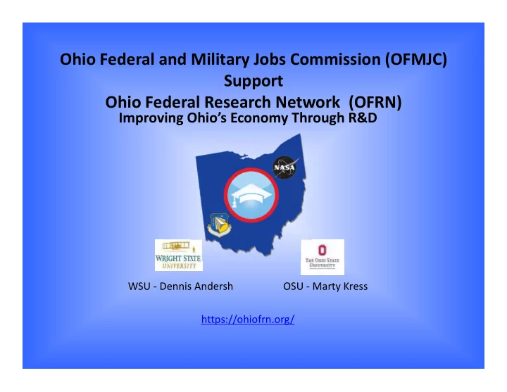 ohio federal and military jobs commission ofmjc support