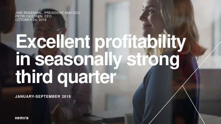 in seasonally strong third quarter