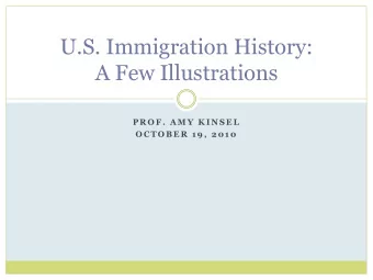 A Few Illustrations  P R O F .  A M Y  K I N S E L  O C T O B E R  1 9 ,  2 0 1 0  How do