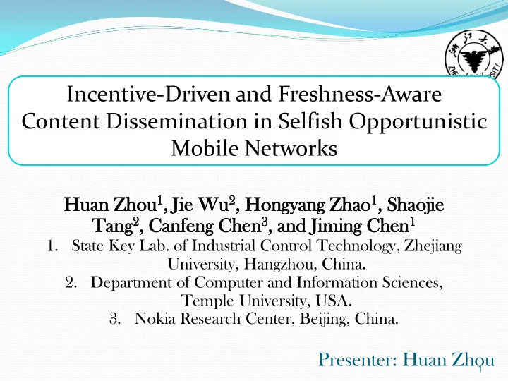 incentive driven and freshness aware