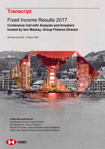 Transcript  Fixed Income Results 2017  Conference Call with Analysts and Investors  hosted by Iain