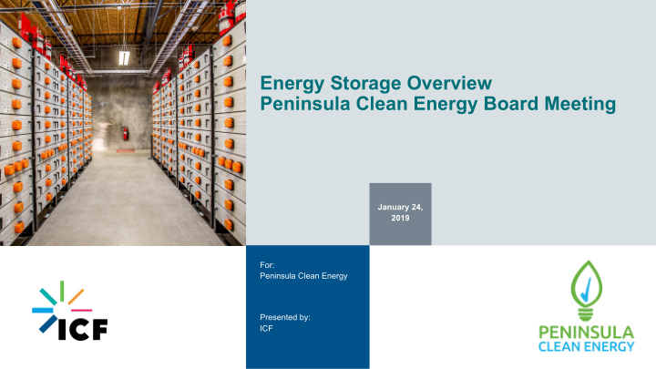 energy storage overview peninsula clean energy board