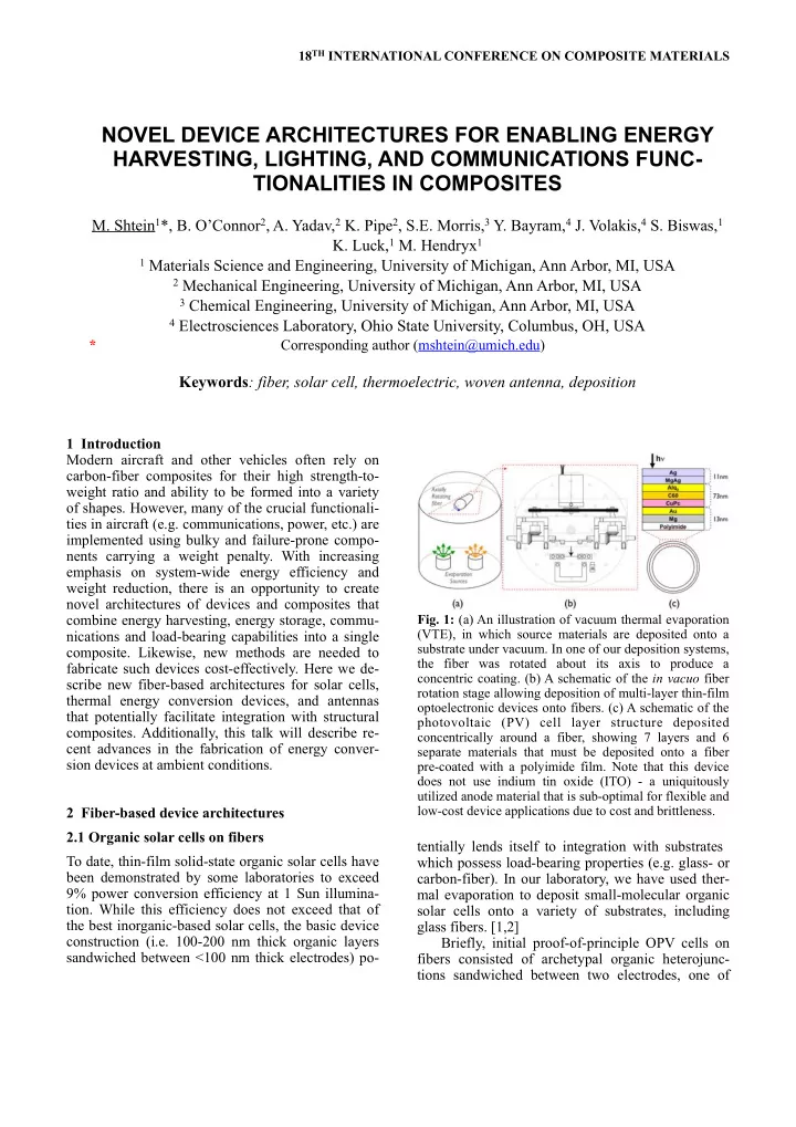 novel device architectures for enabling energy harvesting