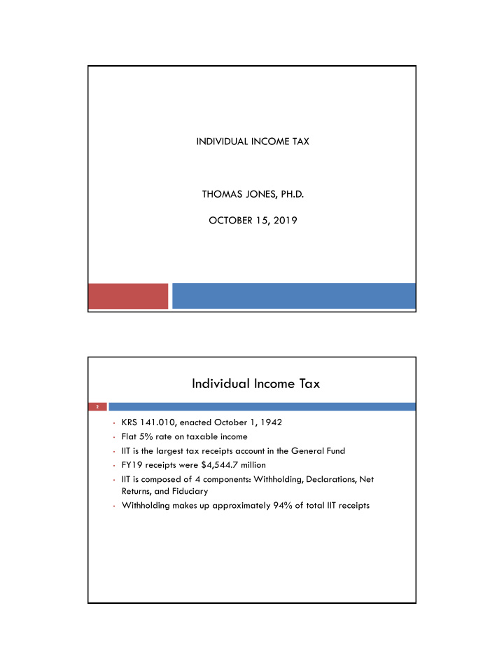 individual income tax