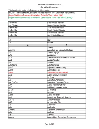This Index is color coded to indicate source of information.  H-1275-1 - Manual Land Status Records