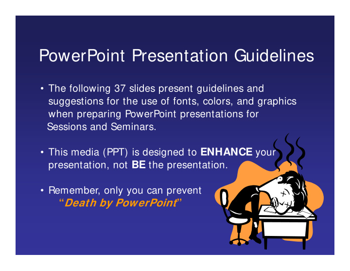 powerpoint presentation guidelines