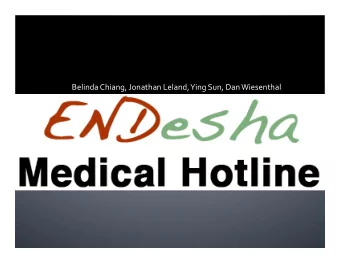 Belinda  Chiang,  Jonathan  Leland,  Ying  Sun,  Dan  Wiesenthal