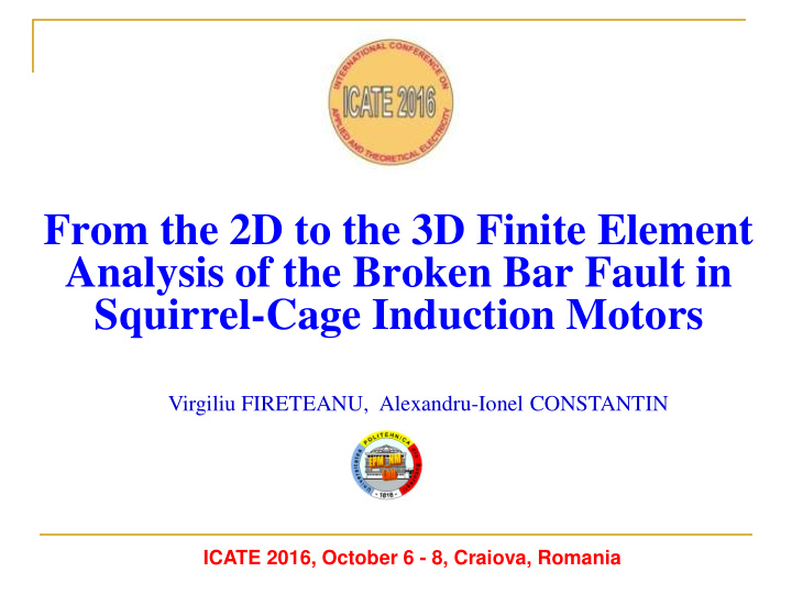 from the 2d to the 3d finite element analysis of the