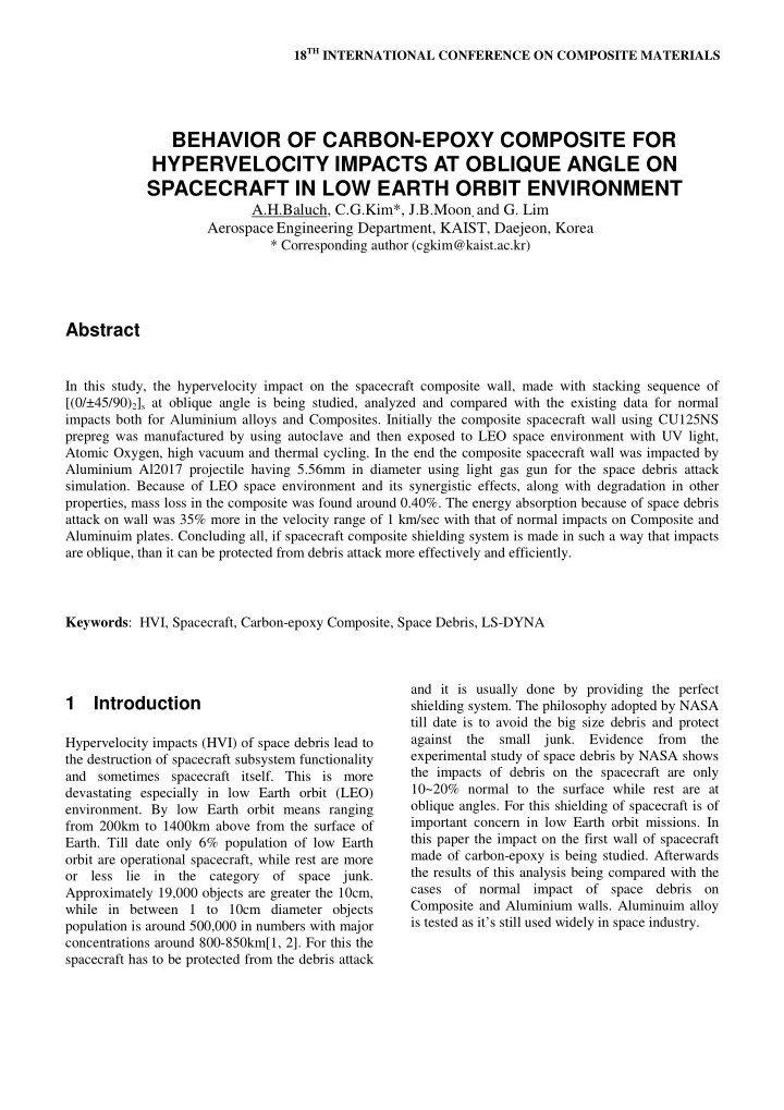 spacecraft in low earth orbit environment
