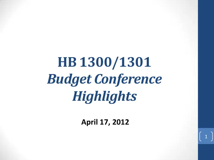 budget conference