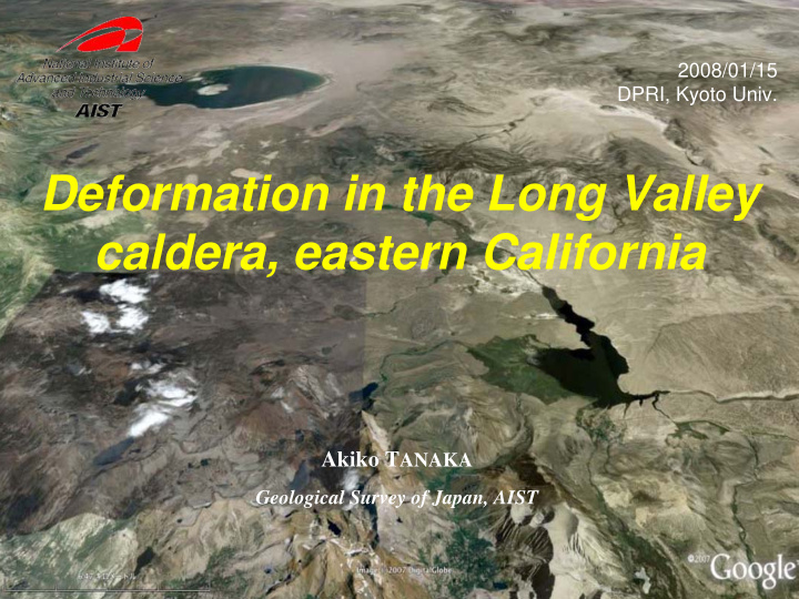 deformation in the long valley caldera eastern california