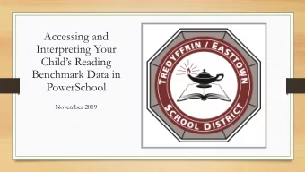 Benchmark Data in  PowerSchool  November 2019  www.powerschool.tesd.net  1  2  3 1  Explanation