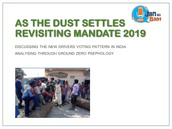 AS TH  S THE DU  E DUST  ST SE  SETT  TTLE  LES  S  REV  EVIS  ISITING  ITING MA  MAND  NDATE  TE