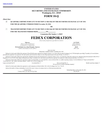 FEDEX CORPORATION  (Exact name of registrant as specified in its charter)  Delaware  62-1721435