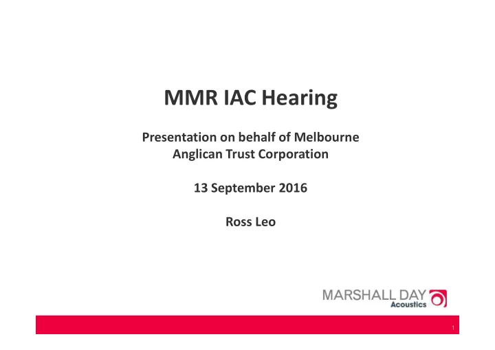 mmr iac hearing