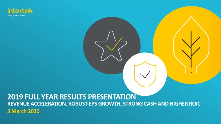 2019 full year results presentation