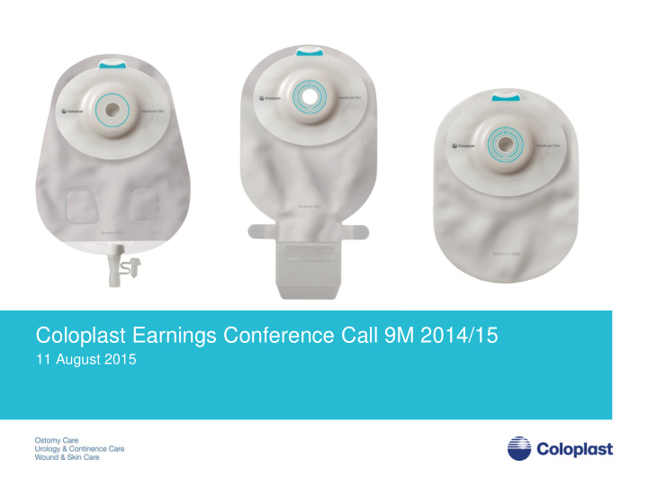 coloplast earnings conference call 9m 2014 15