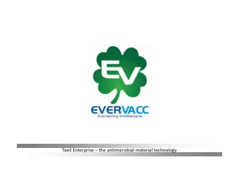 Taeil Enterprise  the antimicrobial material technology  Table of Contents  Table of Contents