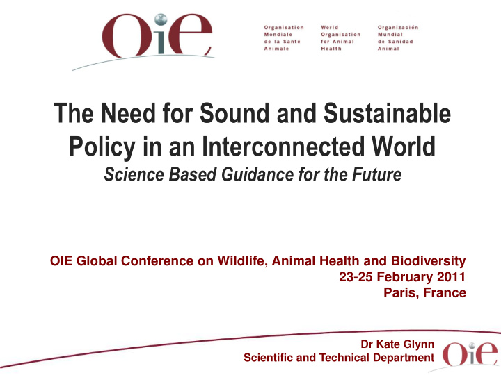 the need for sound and sustainable policy in an