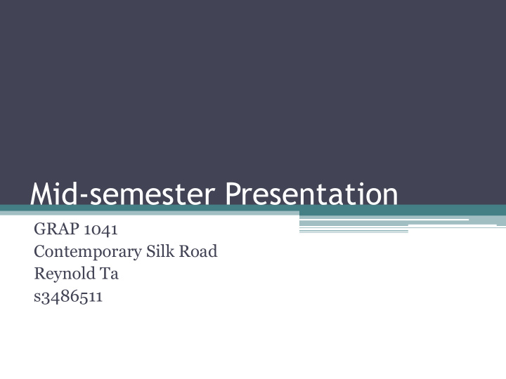 mid semester presentation