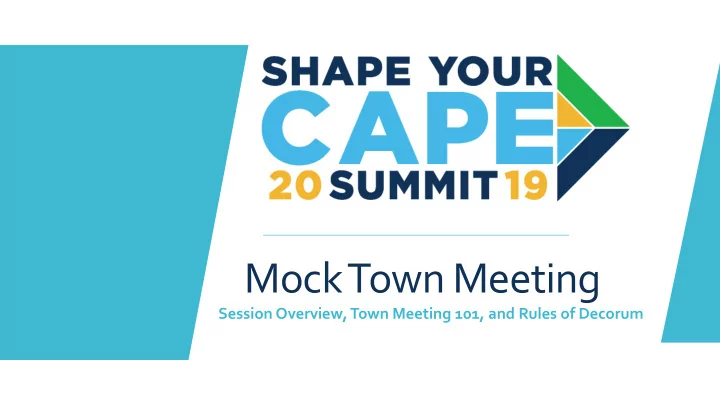 mock town meeting